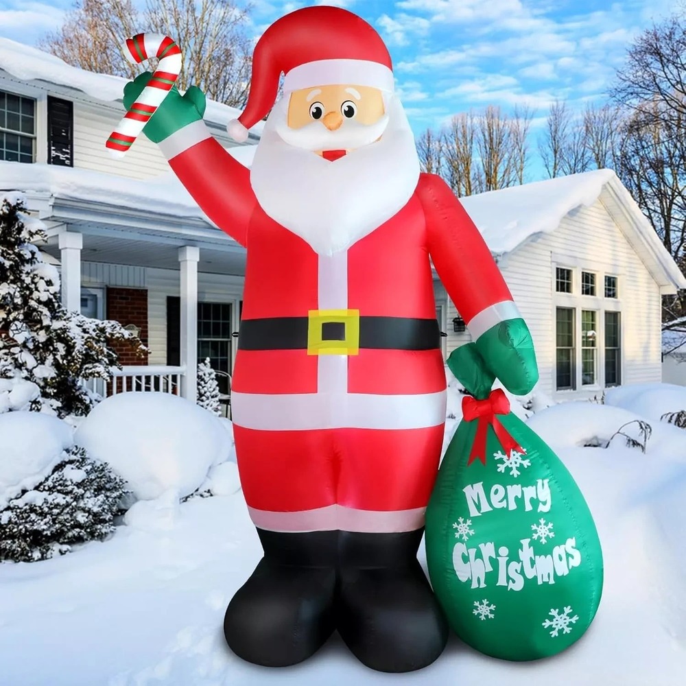 8 FT Christmas Inflatable Santa Claus Outdoor Decorations Blow Up Yard LED Ligh